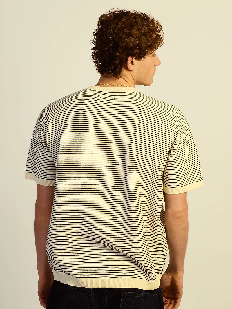 KOLBY RELAXED FIT KNIT TEE - NATURAL