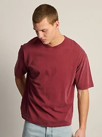 KOLBY LOOSE FIT FOOTBALL TEE - BURGUNDY