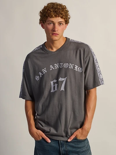 T-shirt de football coupe ample KOLBY - CHARBON