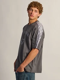 KOLBY LOOSE FIT FOOTBALL TEE - CHARCOAL