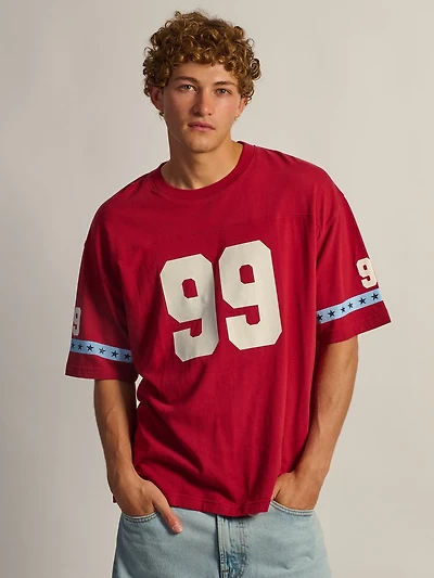 KOLBY T-SHIRT DE FOOTBALL COUPE AMPLE - ROUGE