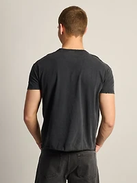 KOLBY SHORT CUT MUSCLE TEE - BLACK
