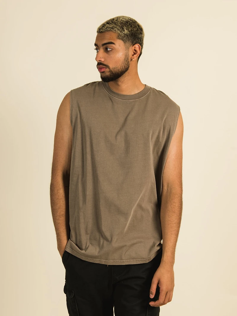 KOLBY GARMENT DYE OVERSIZED TANK TOP - CLEARANCE