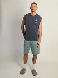 KOLBY GRAPHIC MUSCLE TANK TOP - BLUE