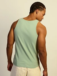 KOLBY RIBBED TANK - DUSTY GREEN