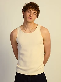 KOLBY RIBBED TANK- OFF WHITE