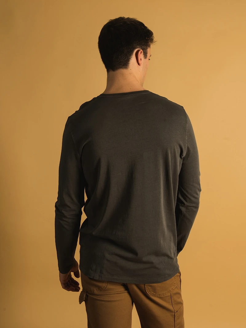 KOLBY GARMENT DYE POCKET LONG SLEEVE TEE - CLEARANCE