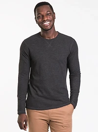 T-SHIRT TEXTURÉ À MANCHES LONGUES POUR HOMME