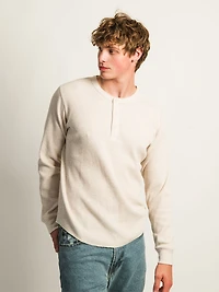 KOLBY WAFFLE HENLEY - OATMEAL