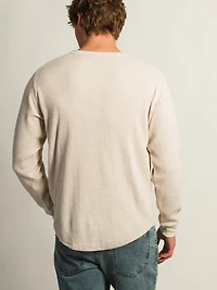 KOLBY WAFFLE HENLEY - OATMEAL