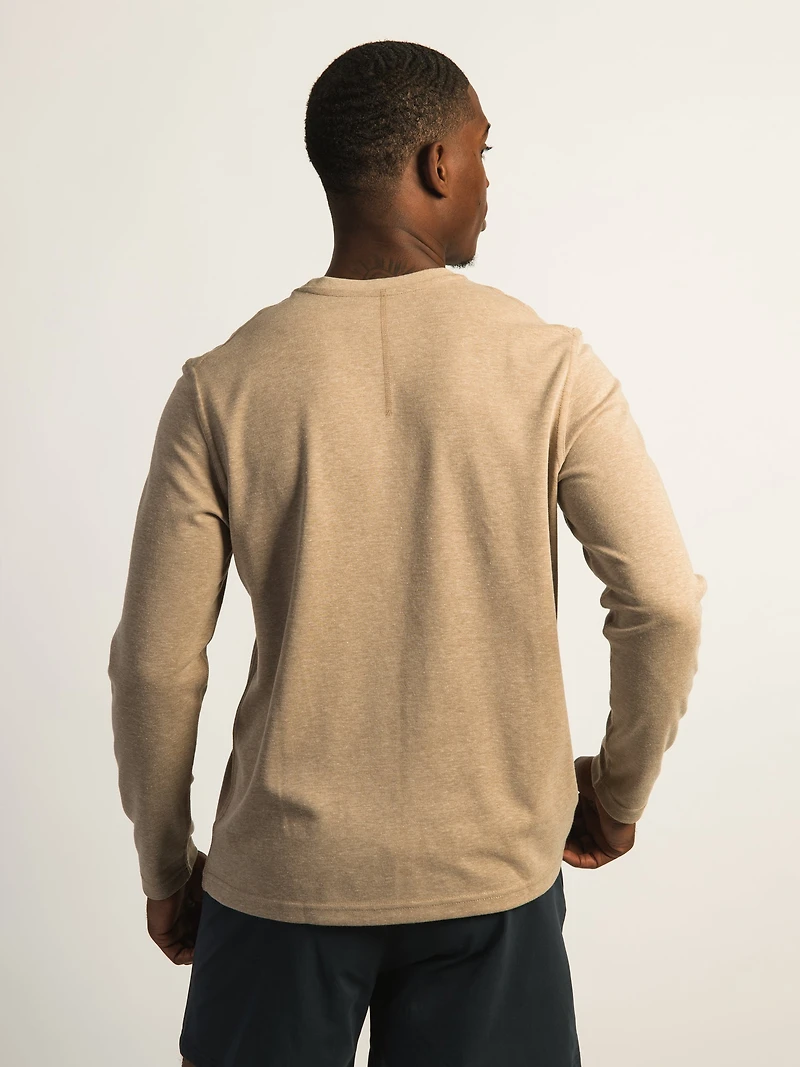 KOLBY KEEP COOL LONG SLEEVE SHIRT - HEATHER BROWN