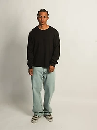 KOLBY SHORT CUT LONG SLEEVE WAFFLE SHIRT