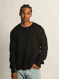 KOLBY SHORT CUT LONG SLEEVE WAFFLE SHIRT
