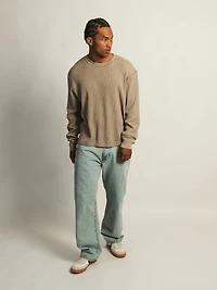 KOLBY SHORT CUT LONG SLEEVE WAFFLE SHIRT