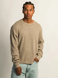 KOLBY SHORT CUT LONG SLEEVE WAFFLE SHIRT