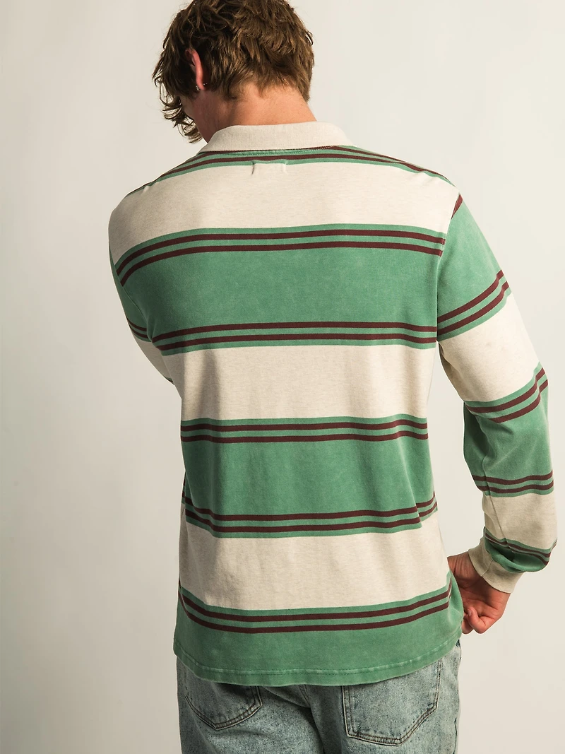 KOLBY LONG SLEEVE RUGBY SHIRT - OATMEAL