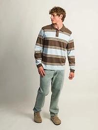 KOLBY LONG SLEEVE RUGBY SHIRT - SKY