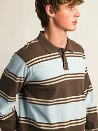 KOLBY LONG SLEEVE RUGBY SHIRT - SKY