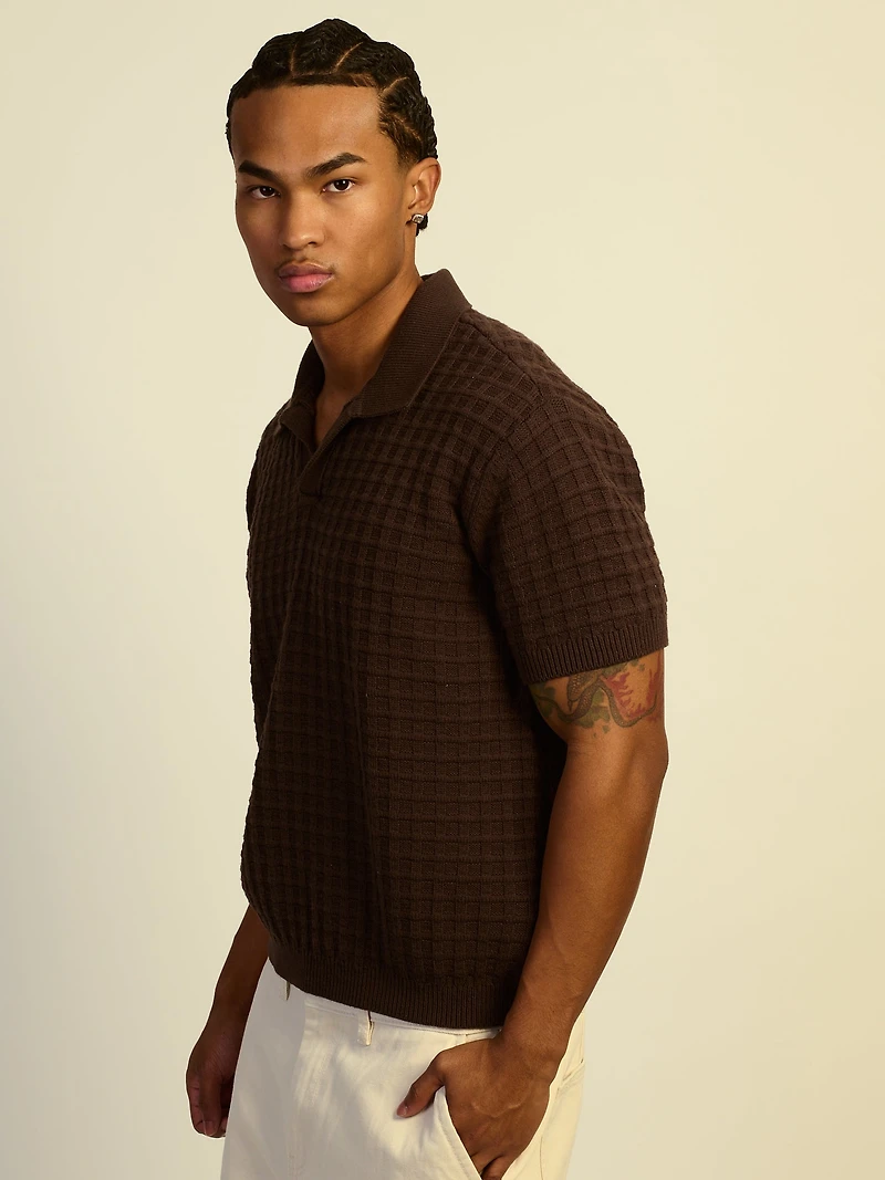 KOLBY - POLO EN TRICOT À COUPE DÉCONTRACTÉE FER REPASSER