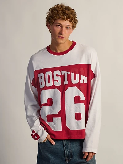 BAGGY LONG SLEEVE TEE - VINTAGE RED