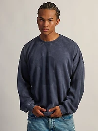 POIDS LOURD LONG SLEEVE WAFFLE - CHARCOAL NAVY