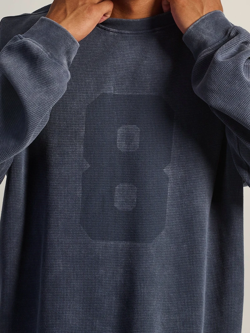 POIDS LOURD LONG SLEEVE WAFFLE - CHARCOAL NAVY