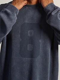 POIDS LOURD LONG SLEEVE WAFFLE - CHARCOAL NAVY