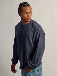 POIDS LOURD LONG SLEEVE WAFFLE - CHARCOAL NAVY
