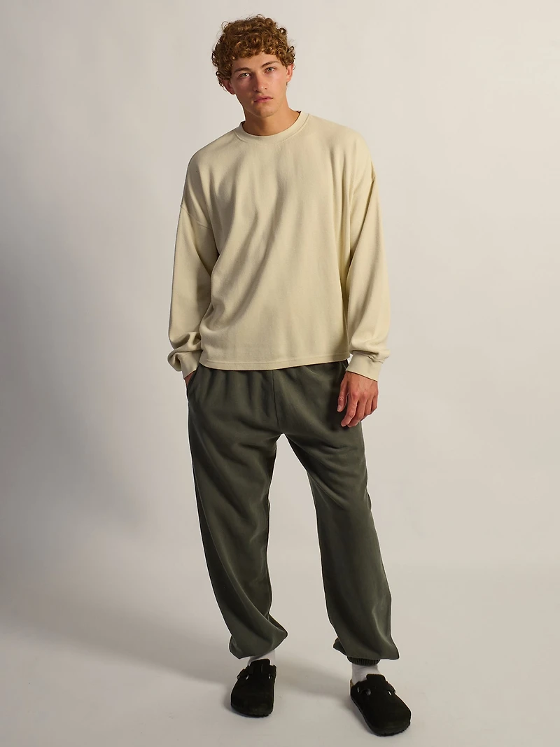HEAVYWEIGHT LONG SLEEVE WAFFLE - OFF-WHITE