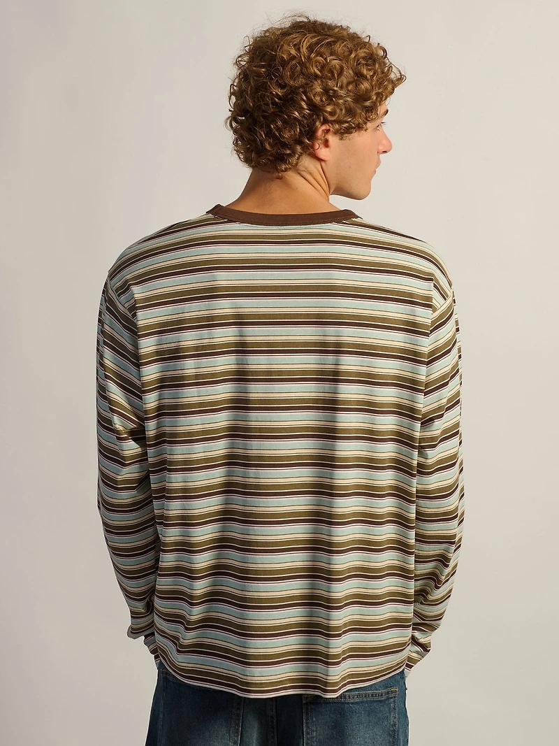 T-shirt à manches longues KOLBY ESSENTIAL BAGGY - RAYURE MARRON