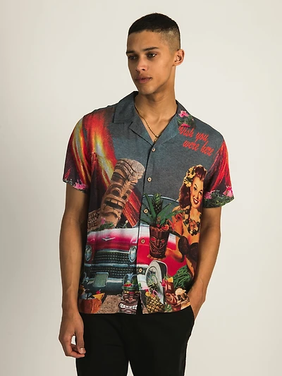 KOLBY RAYON PRINTED SHIRT - CLEARANCE