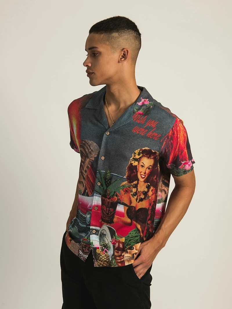 KOLBY RAYON PRINTED SHIRT - CLEARANCE