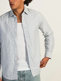 KOLBY STRIPED OXFORD SHIRT - BLUE