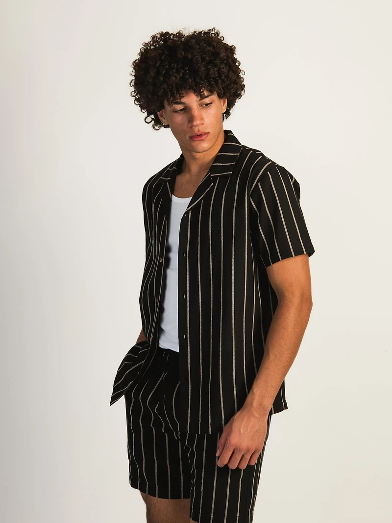CHEMISE KOLBY À RAYURES – NOIR