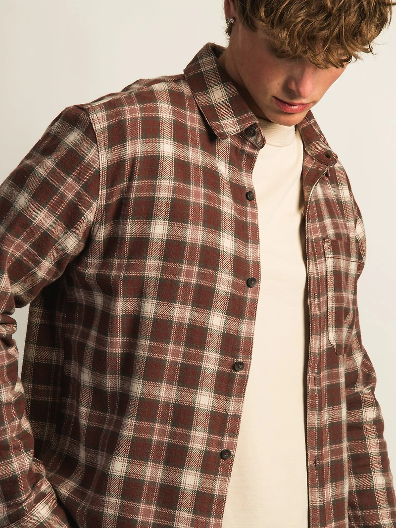 KOLBY 90S FLANELLE-BORDEAUX