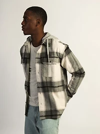 KOLBY FLANNEL HOODIE - GREY