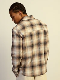 KOLBY BOXY PLAID SHIRT - NATURAL