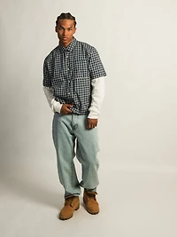 TSHIRT KOLBY PLAID À COUPE BOXY - BLEU