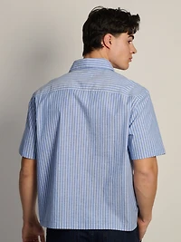 KOLBY BOXY PLAID SHIRT - BLUE