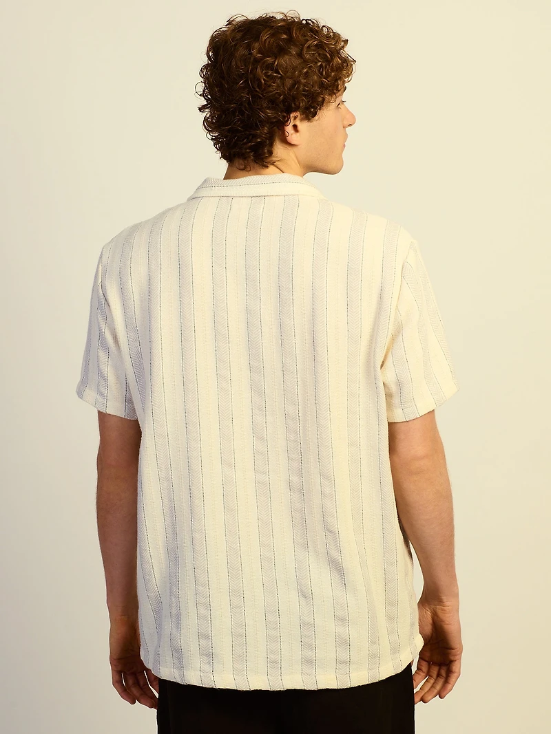 KOLBY RELAXED FIT TEXTURED SHIRT - OFF WHITE