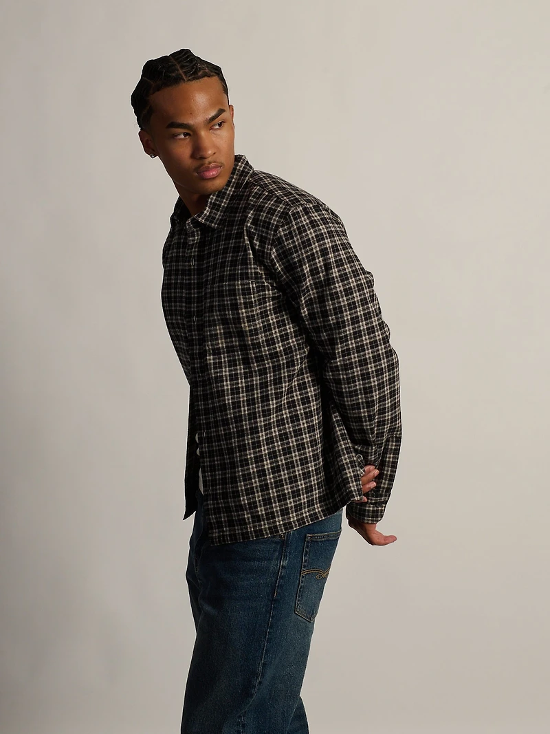 KOLBY SHORT CUT FLANNEL - BLACK