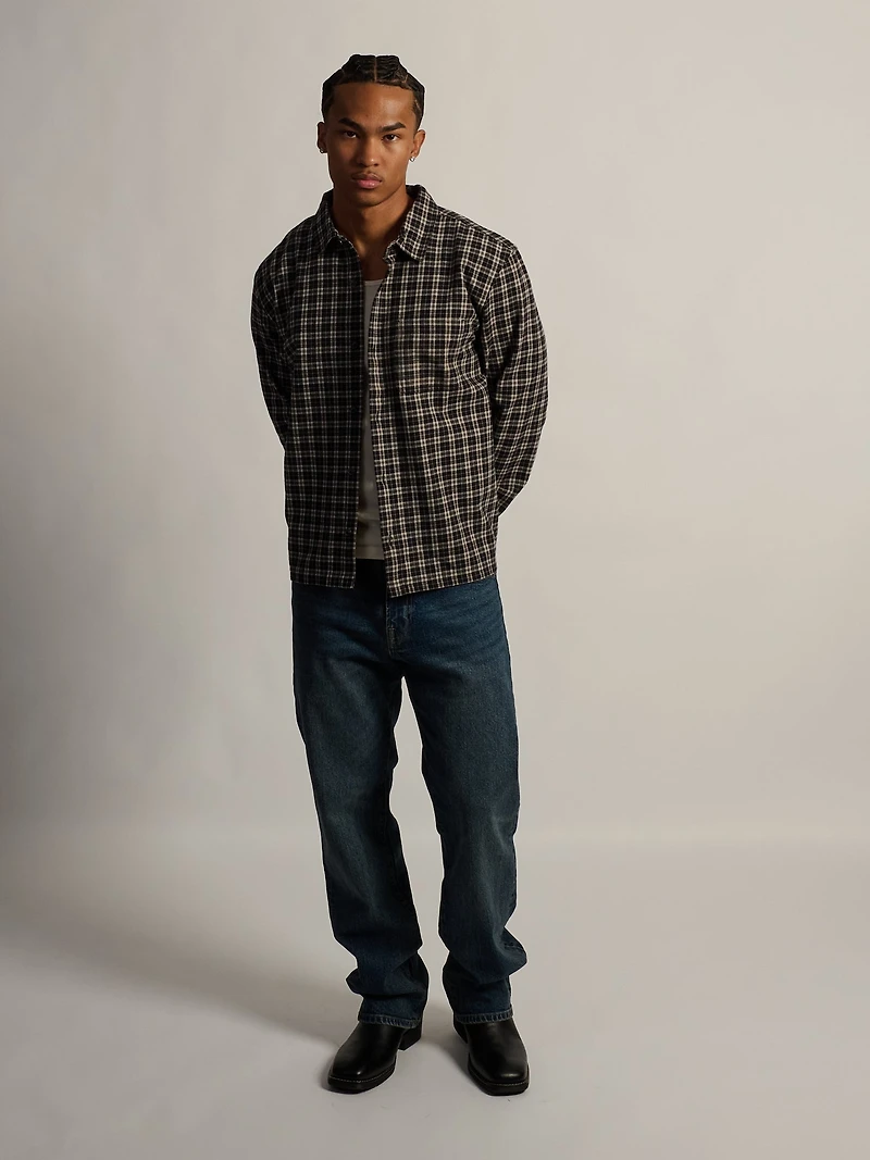 KOLBY SHORT CUT FLANNEL - BLACK