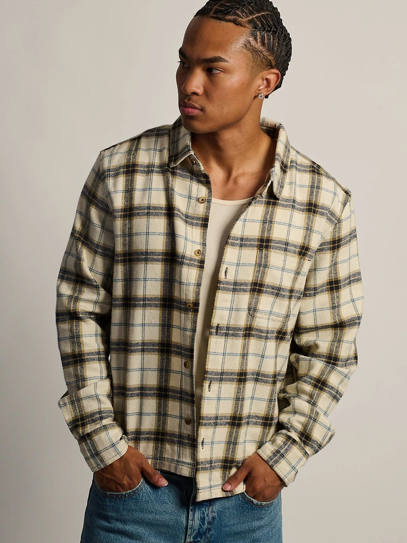 KOLBY SHORT CUT FLANNEL - CREAM