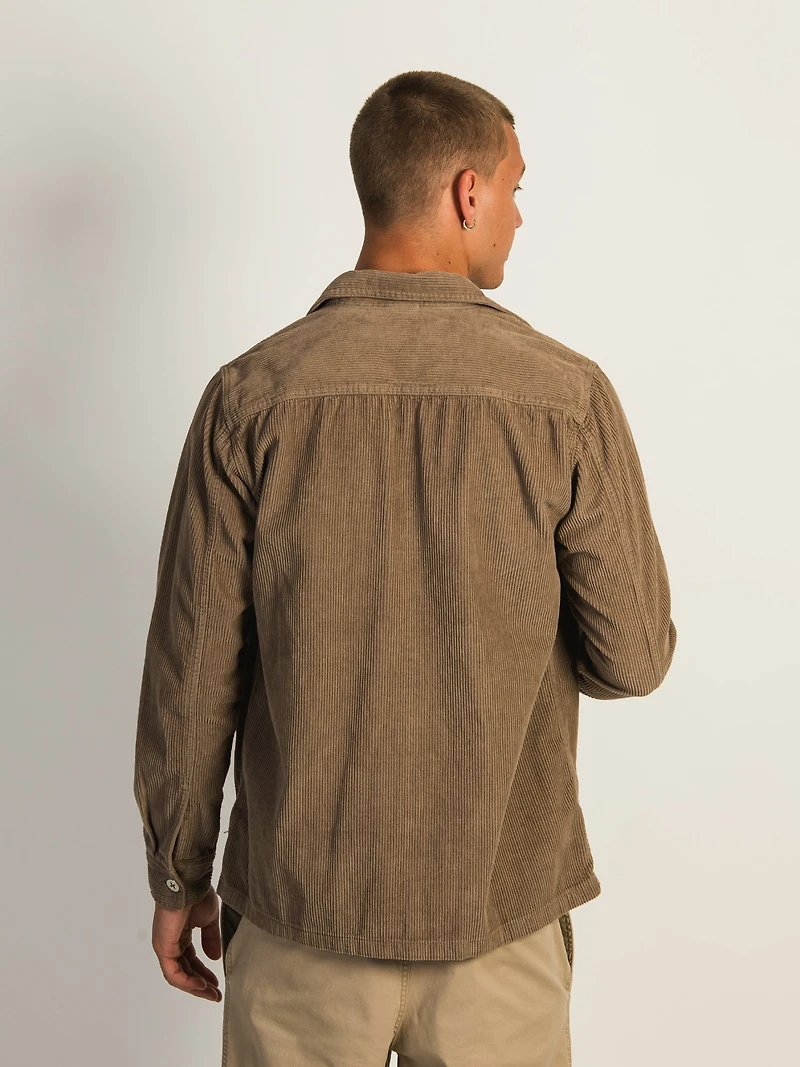 KOLBY CORD OVERSHIRT - BEIGE CLEARANCE