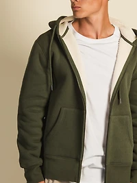 KOLBY SHERPA LINED FLEECE HOOD