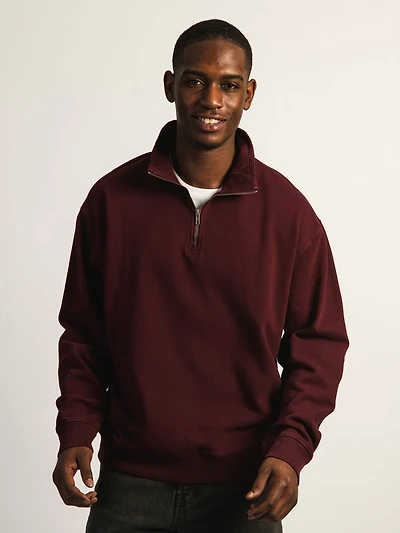 CHANDAIL KOLDY ¼ ZIP COUPE DÉCONTRACTÉE - PRUNE