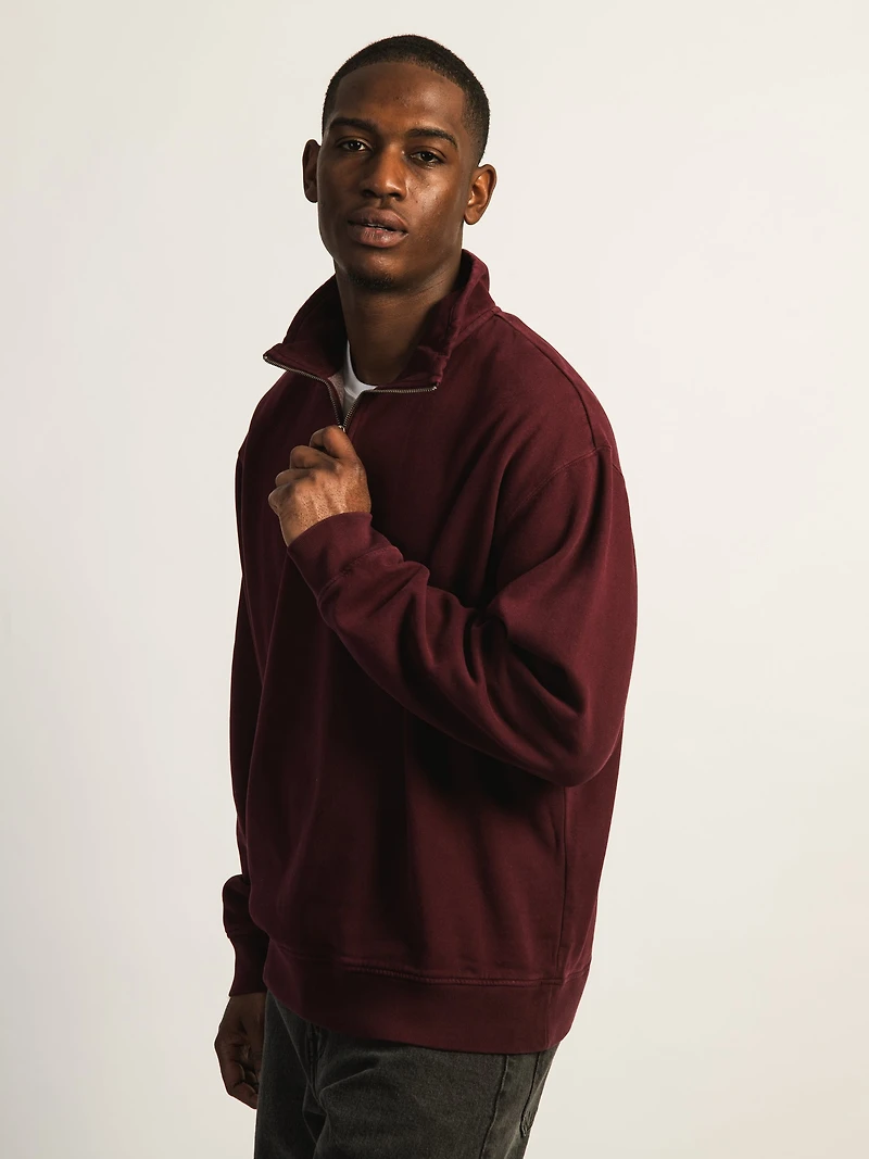 CHANDAIL KOLDY ¼ ZIP COUPE DÉCONTRACTÉE - PRUNE