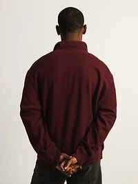 KOLBY RELAXED FIT QUARTER ZIP SWEATER - PLUM