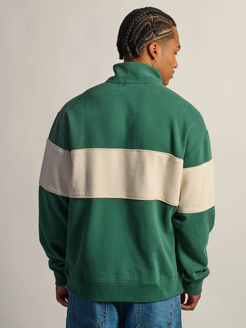 KOLBY RELAXED FIT QUARTER ZIP - GREEN