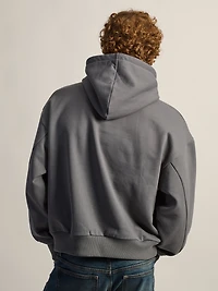 KOLBY SHORT CUT HEAVYWEIGHT HOODIE - CHARCOAL